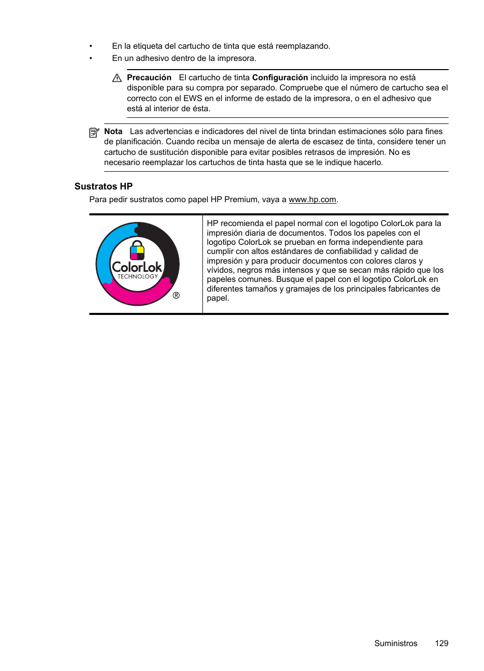 Sustratos hp | HP Impresora HP Officejet Pro 8100 ePrinter - N811a N811d Manual del usuario