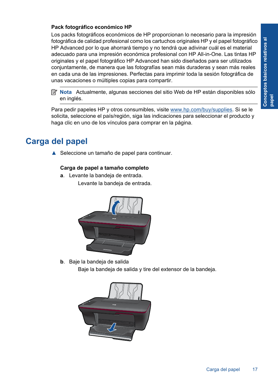 ... Array - carga del papel hp impresora todo en uno hp deskjet 1050 j410a rh pdfmanuales
