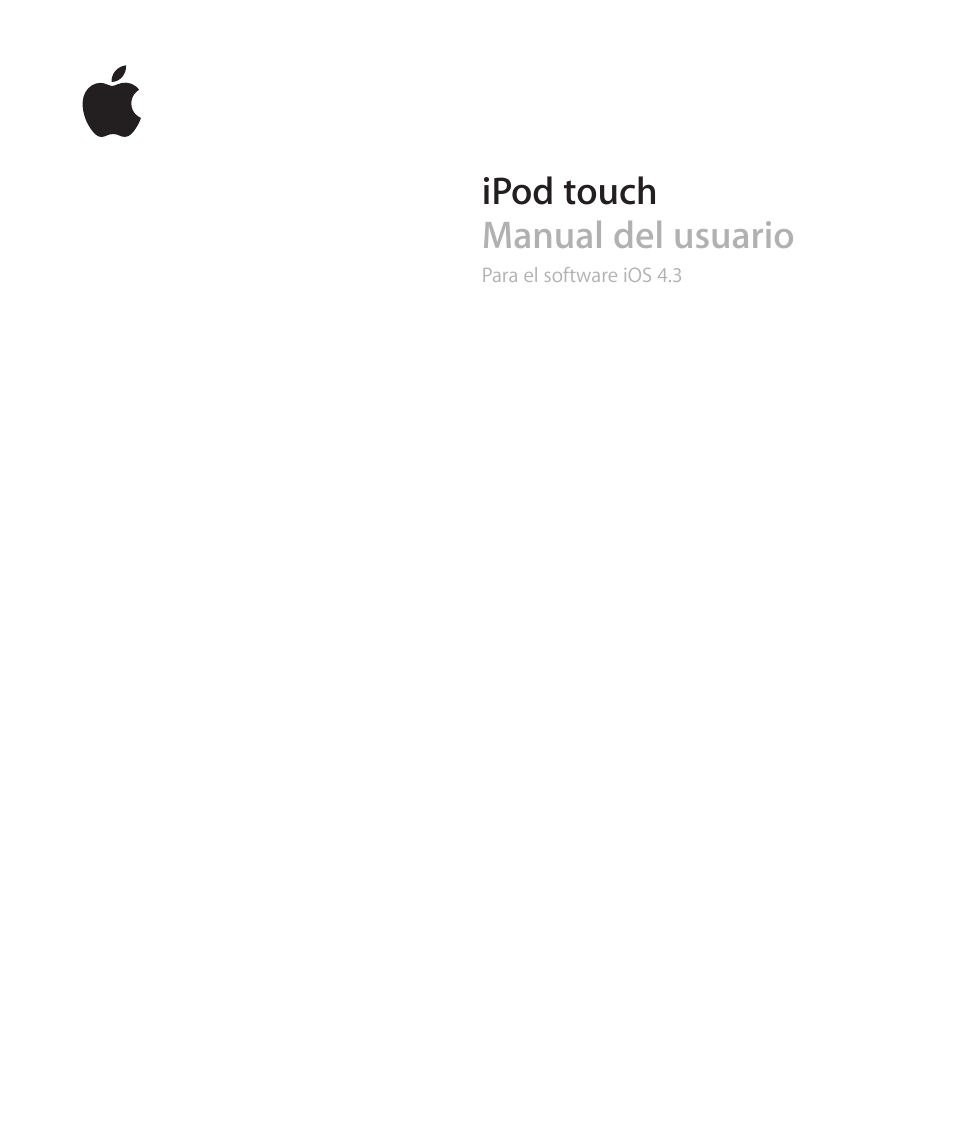 Apple iPod touch iOS 4.3 Manual del usuario | Páginas: 244