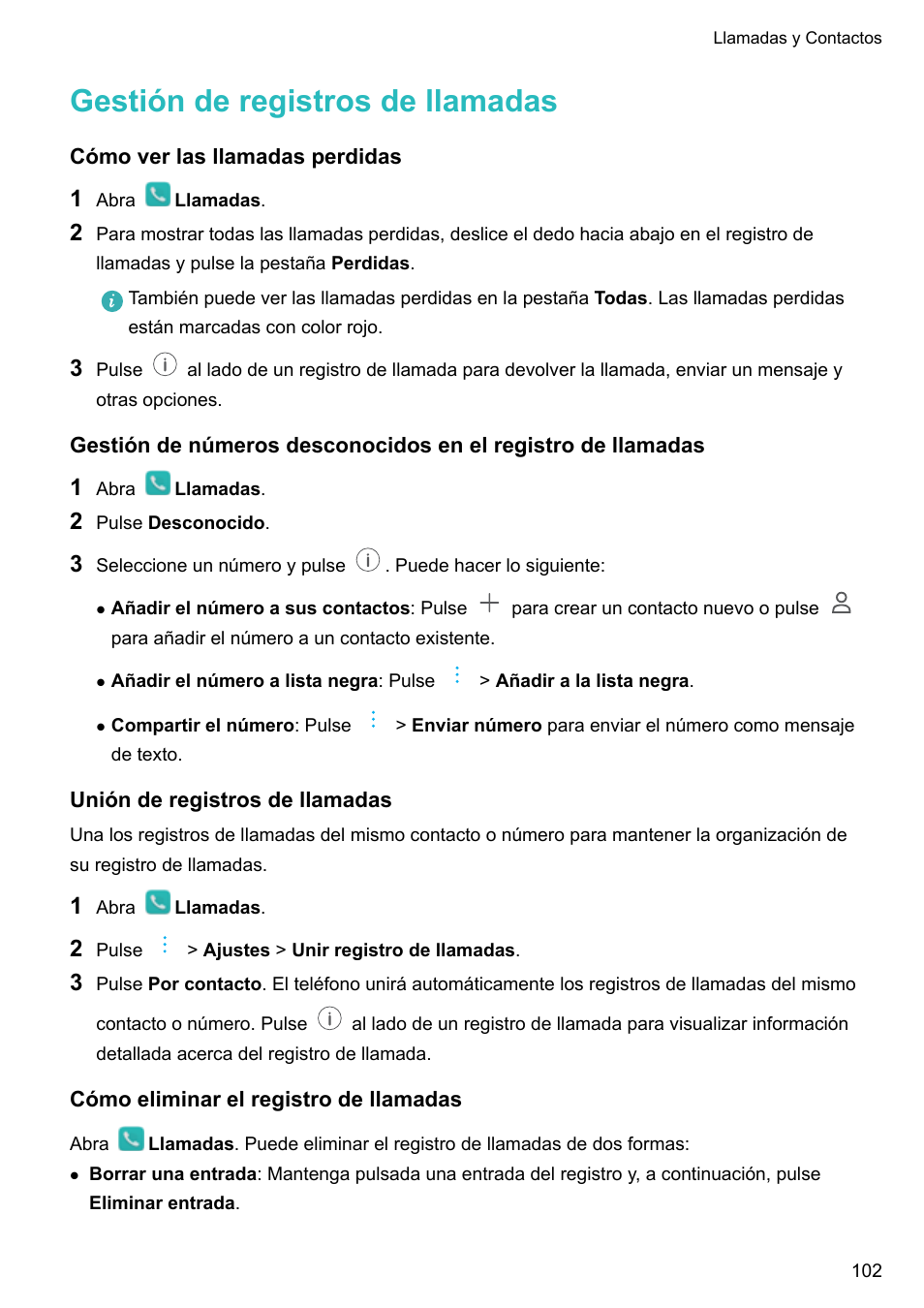 gestión de registros de llamadas cómo ver las llamadas perdidas