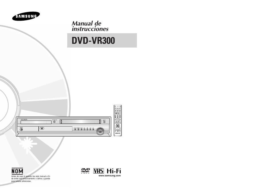 Samsung DVD-VR300 Manual del usuario | Páginas: 55