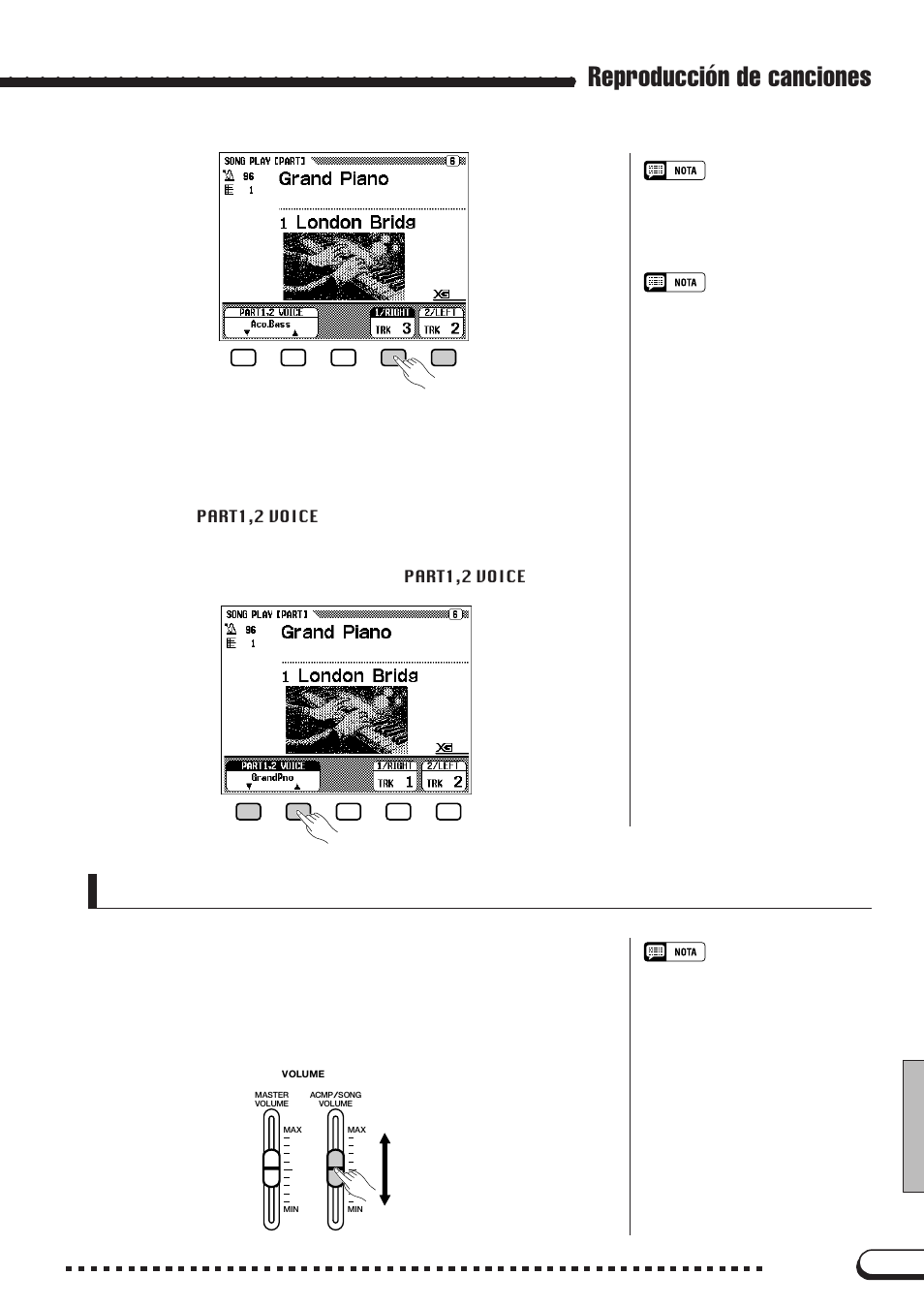 Reproducción de canciones | Yamaha CVP-96 Manual del usuario | Página 95 / 164