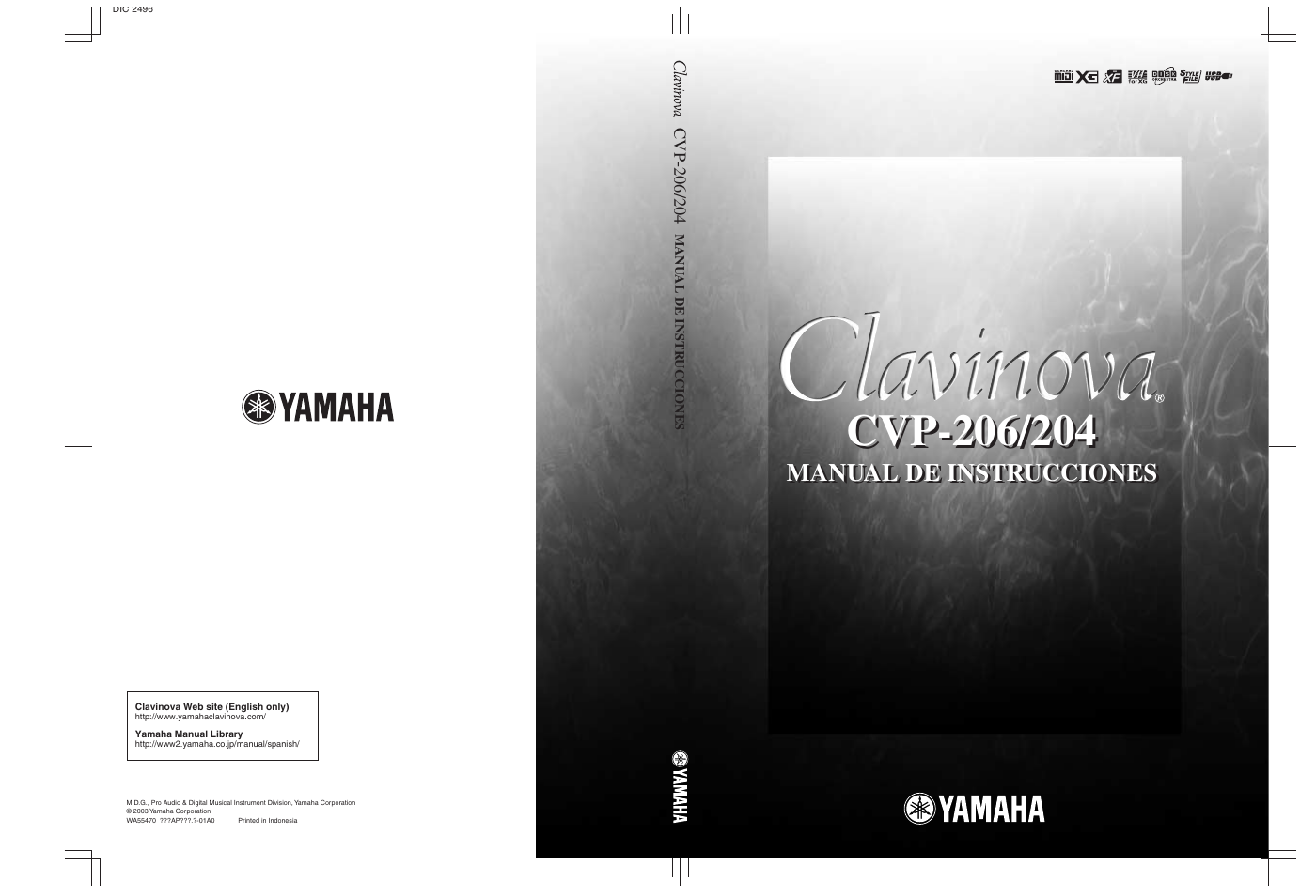 Yamaha Clavinova CVP-206/204 Manual del usuario | Páginas: 172