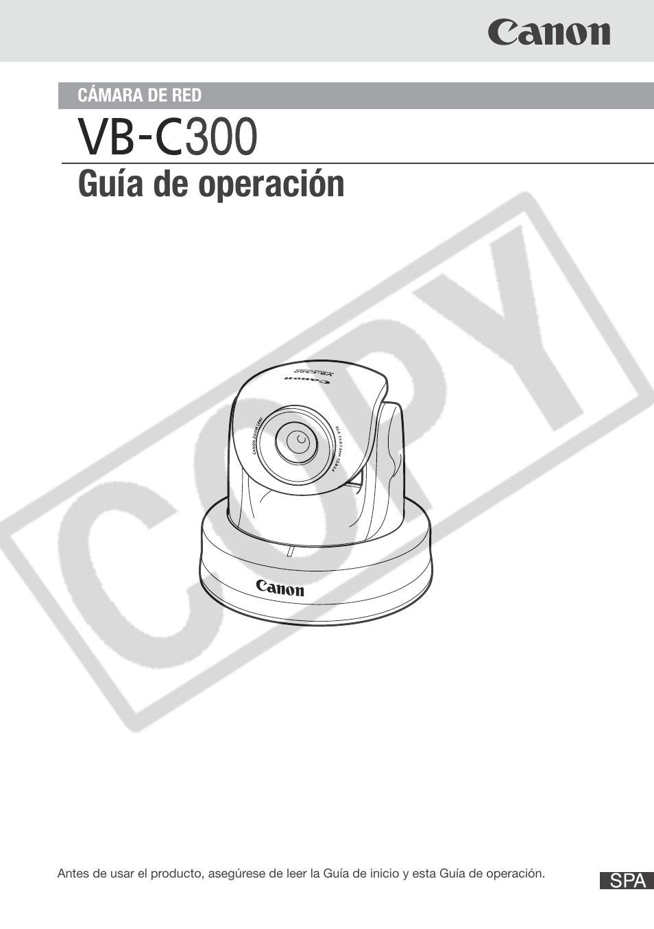 Canon VB-C300 Manual del usuario | Páginas: 95