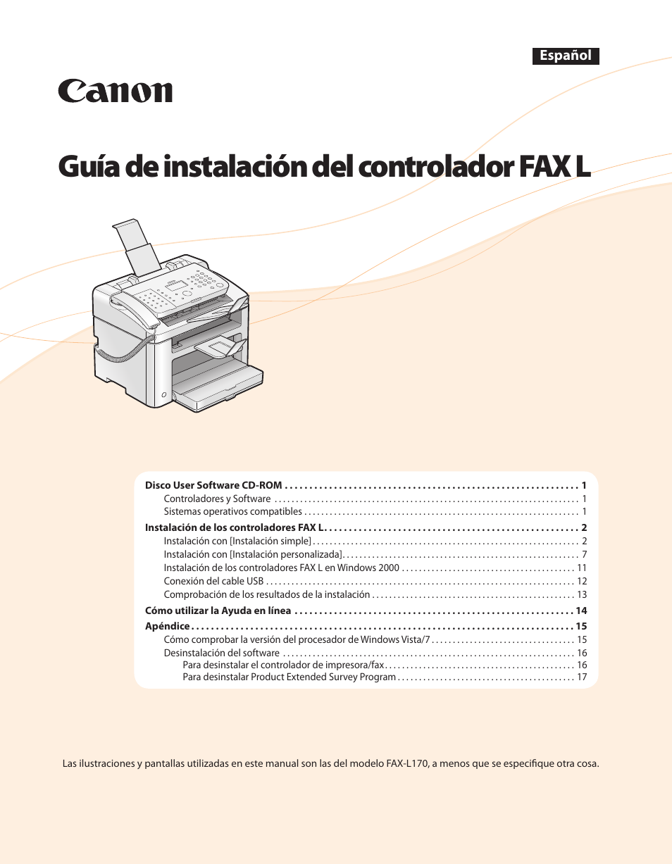 Canon i-SENSYS FAX-L150 Manual del usuario | Páginas: 19