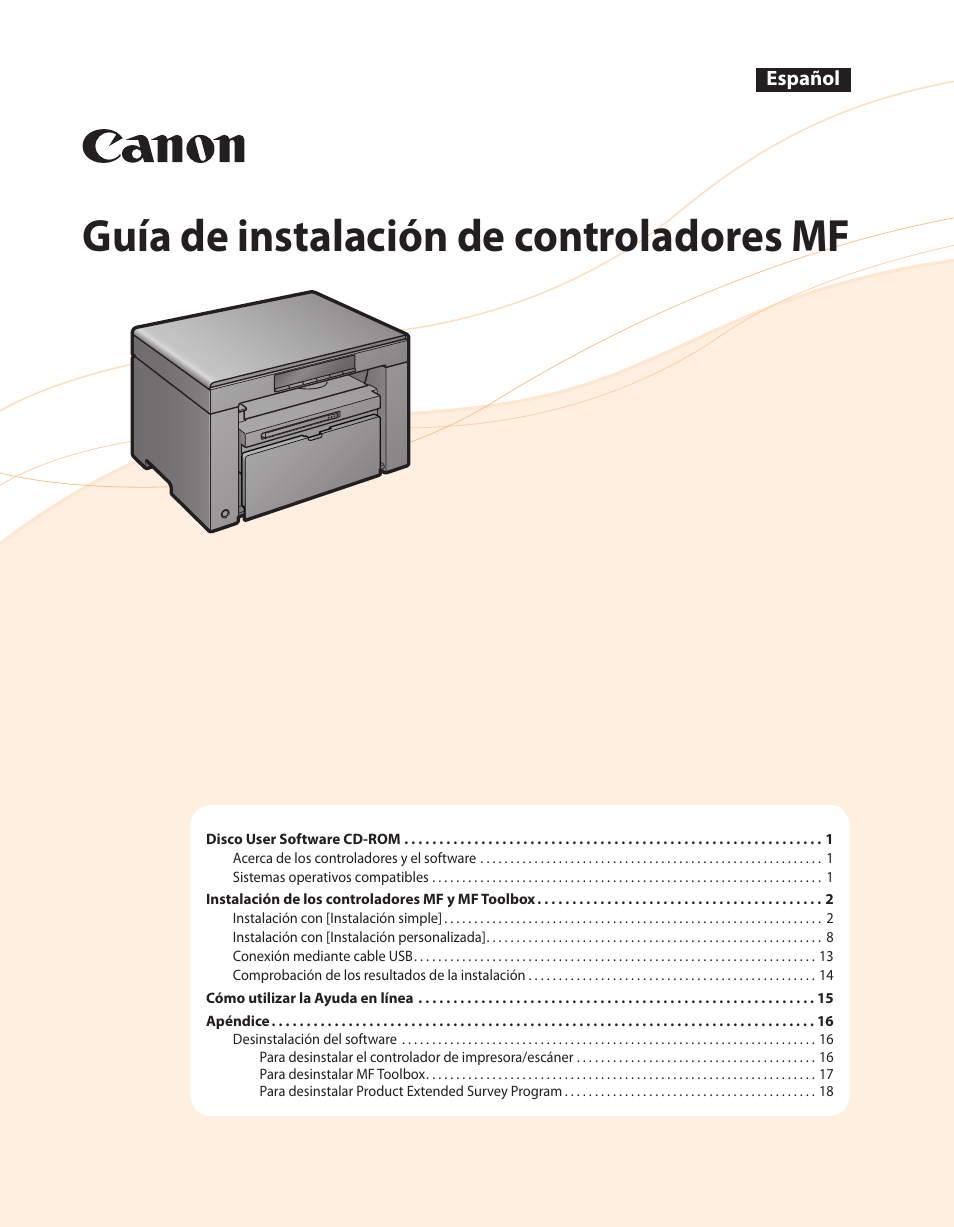 Canon i-SENSYS MF3010 Manual del usuario | Páginas: 20