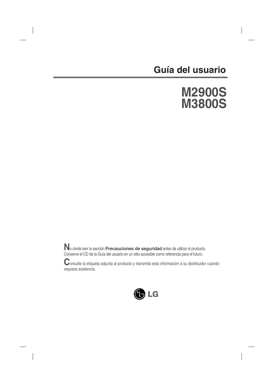 LG M2900S-BN Manual del usuario | Páginas: 32