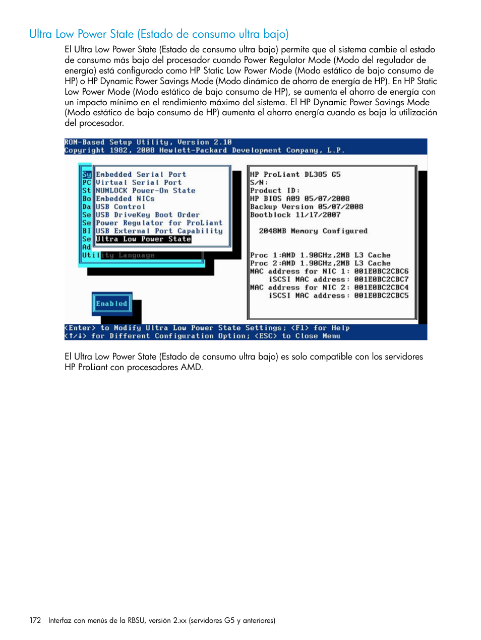 HP ROM-Based Setup Utility (Guía de usuario) Manual del usuario | Página 172 / 229