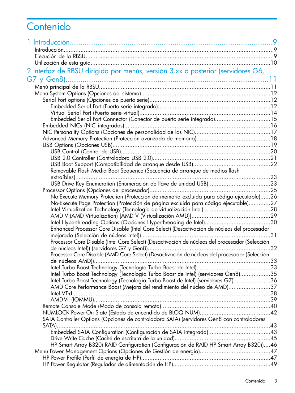 HP ROM-Based Setup Utility (Guía de usuario) Manual del usuario | Página 3 / 229