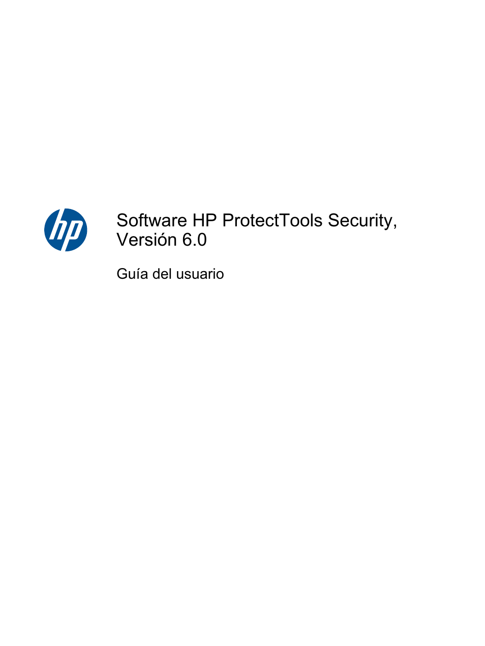 HP Software HP ProtectTools Security, Versión 6.0 (Guía del usuario) Manual del usuario | Páginas: 80