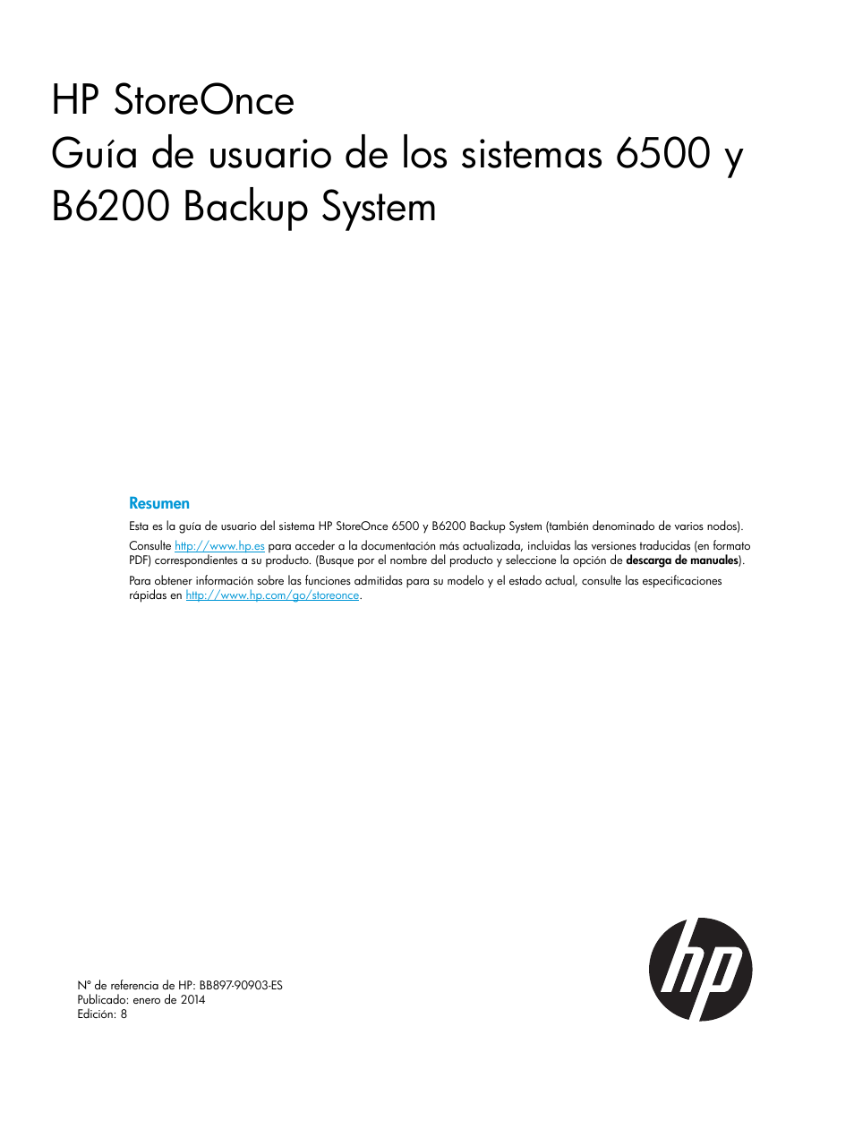 HP Copia de seguridad HP StoreOnce Manual del usuario | Páginas: 219