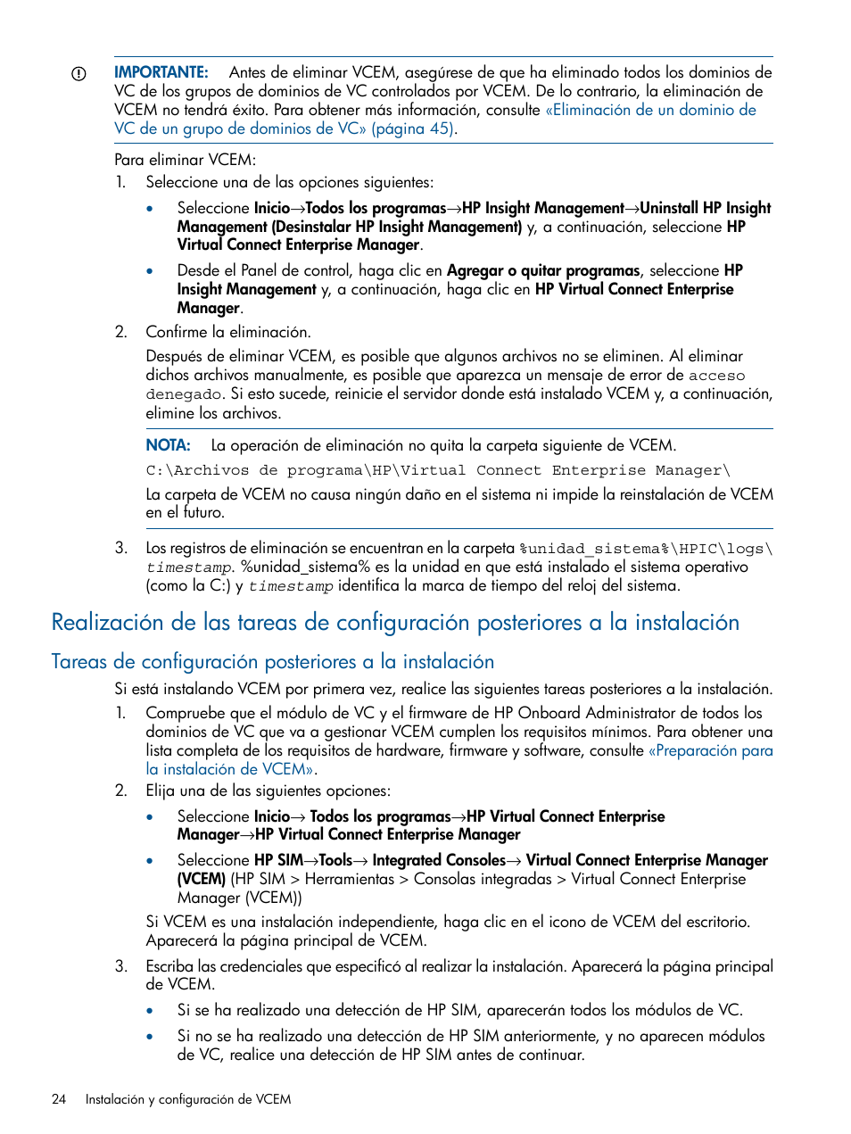 HP Software HP Virtual Connect Enterprise Manager Manual del usuario | Página 24 / 168