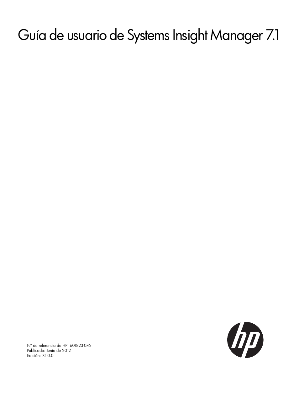 HP Systems Insight Manager Manual del usuario | Páginas: 259