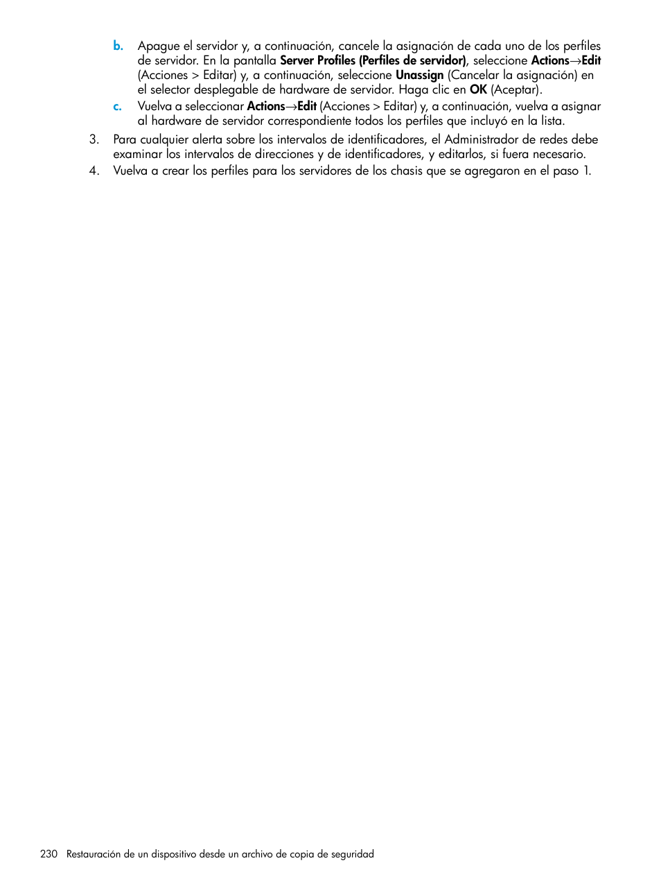 HP OneView Manual del usuario | Página 230 / 307