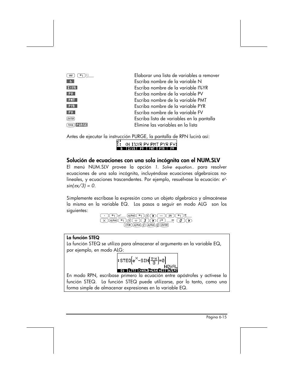 HP Calculadora Gráfica HP 49g Manual del usuario | Página 218 / 891
