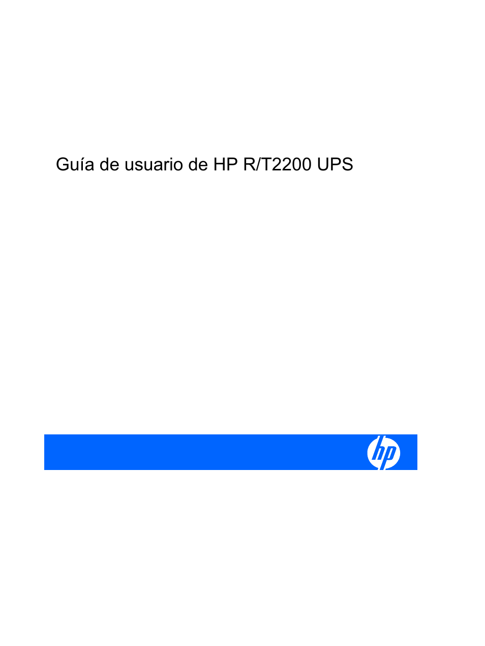 HP Sistema de alimentación ininterrumpible en torre de HP Manual del usuario | Páginas: 63