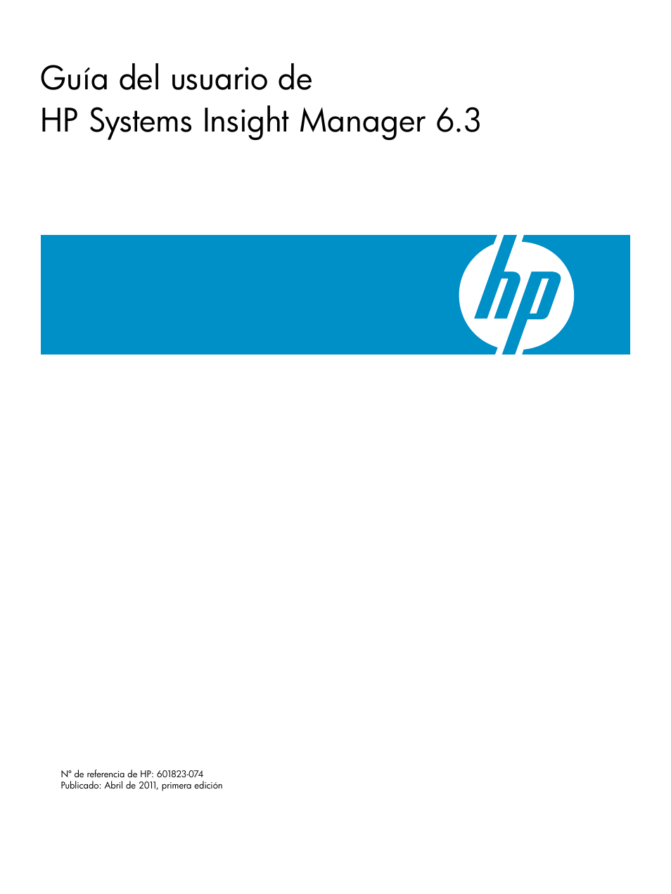 HP Systems Insight Manager Manual del usuario | Páginas: 246