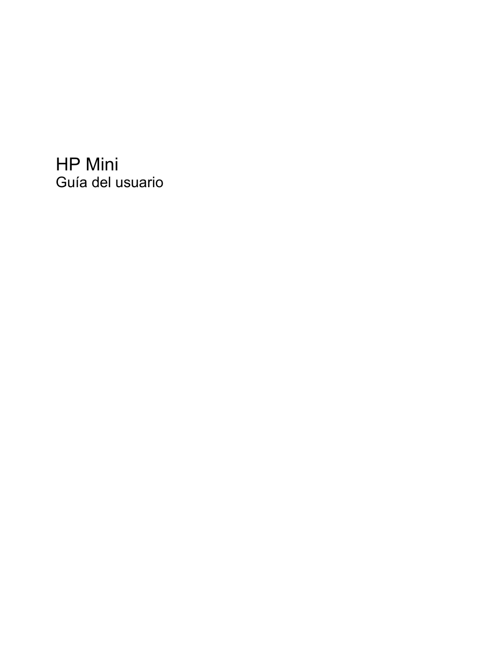 HP PC miniatura HP 5103 Manual del usuario | Páginas: 137