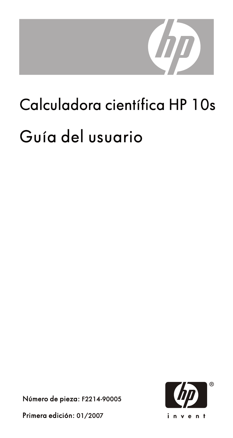 HP Calculadora científica 10s HP Manual del usuario | Páginas: 48