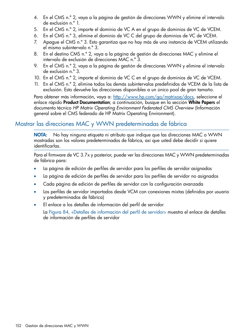 HP Software HP Virtual Connect Enterprise Manager Manual del usuario | Página 152 / 207