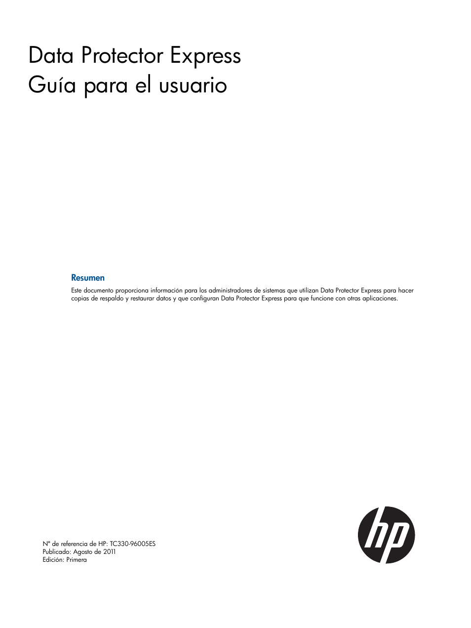 HP Software HP StorageWorks Data Protector Express Manual del usuario | Páginas: 94