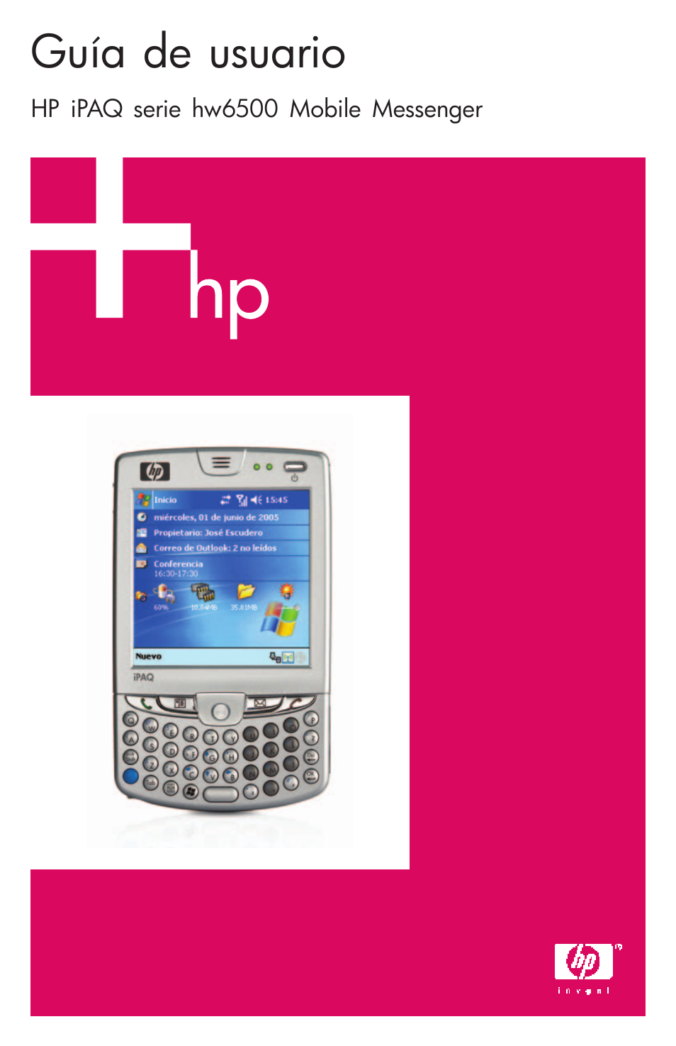 HP Unlocked Mobile Messenger HP iPAQ serie hw6500 Manual del usuario | Páginas: 208