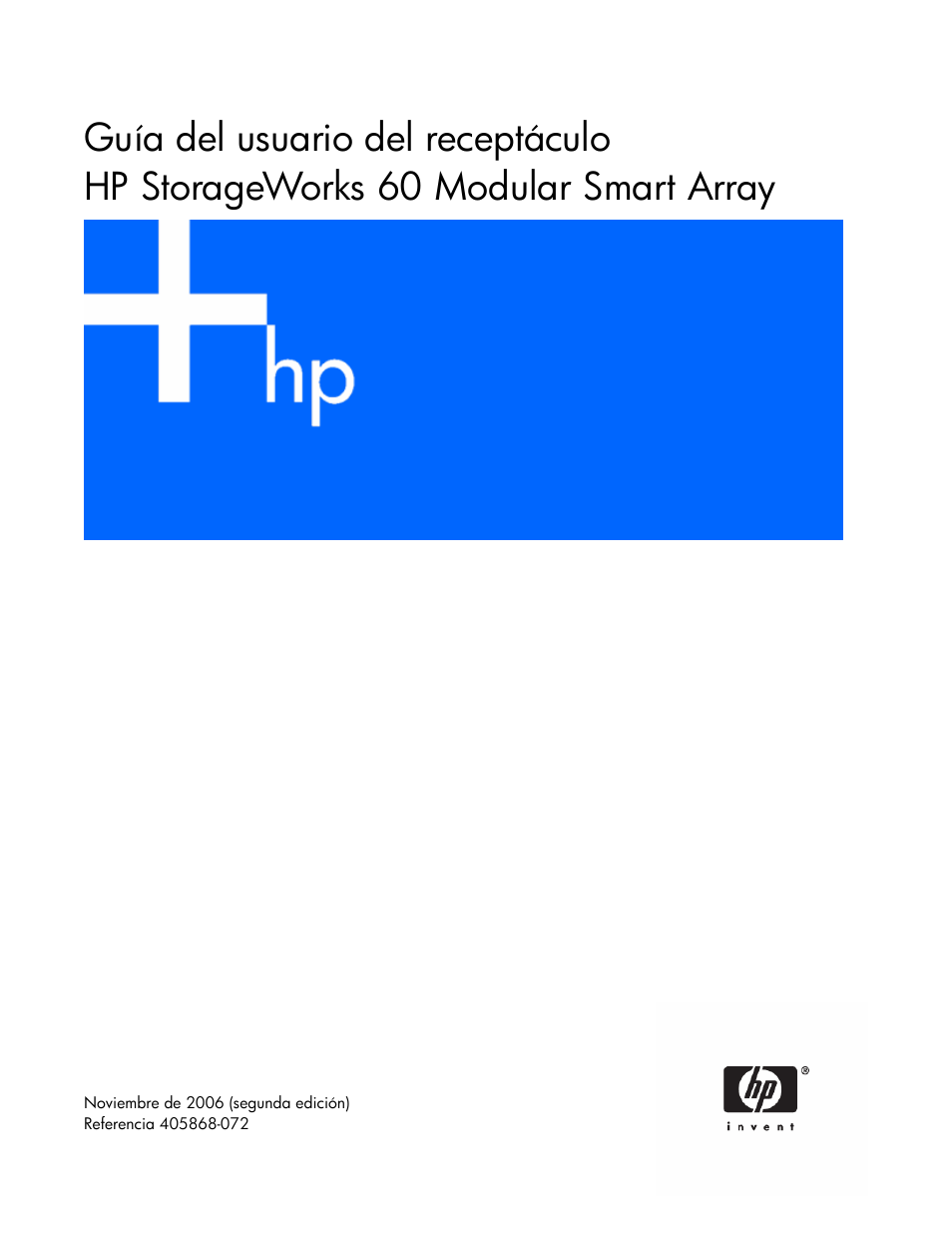 HP Smart Array modular HP 60 Manual del usuario | Páginas: 51