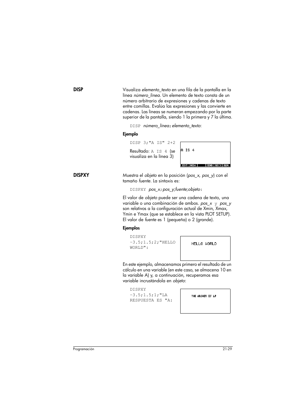 HP Calculadora gráfica HP 40gs Manual del usuario | Página 392 / 465