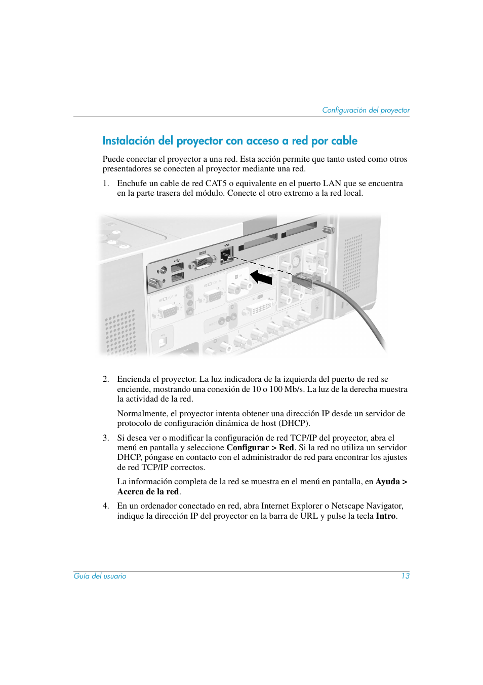 HP Proyector digital HP xp8010 Manual del usuario | Página 13 / 72