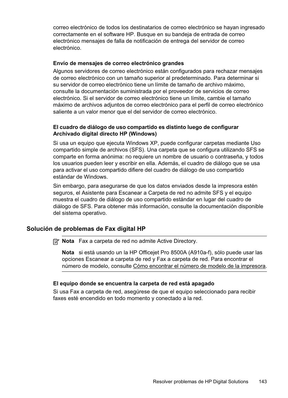 Solución de problemas de fax digital hp | HP Officejet Pro 8500A Manual del usuario | Página 147 / 264