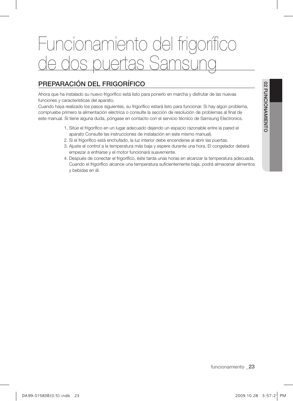 Samsung RSH1UBRS Manual del usuario | Página 23 / 88