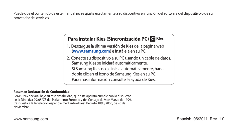 Samsung GT-S5830 Manual del usuario | Páginas: 128