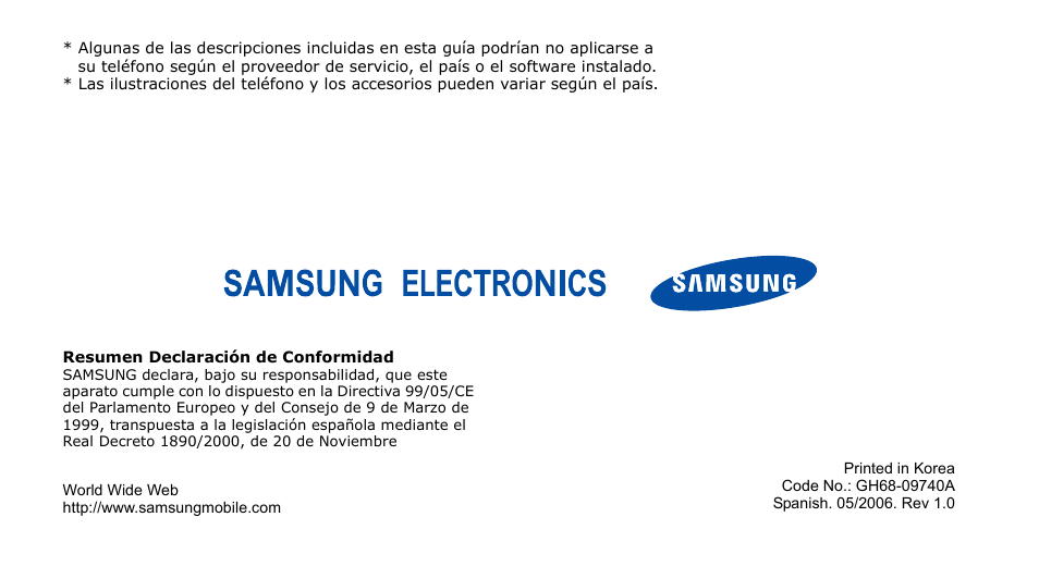 Samsung SGH-X650 Manual del usuario | Páginas: 90