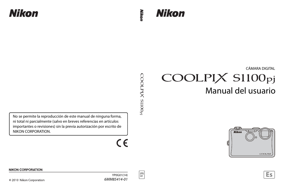 Nikon Coolpix S1100pj Manual del usuario | Páginas: 216