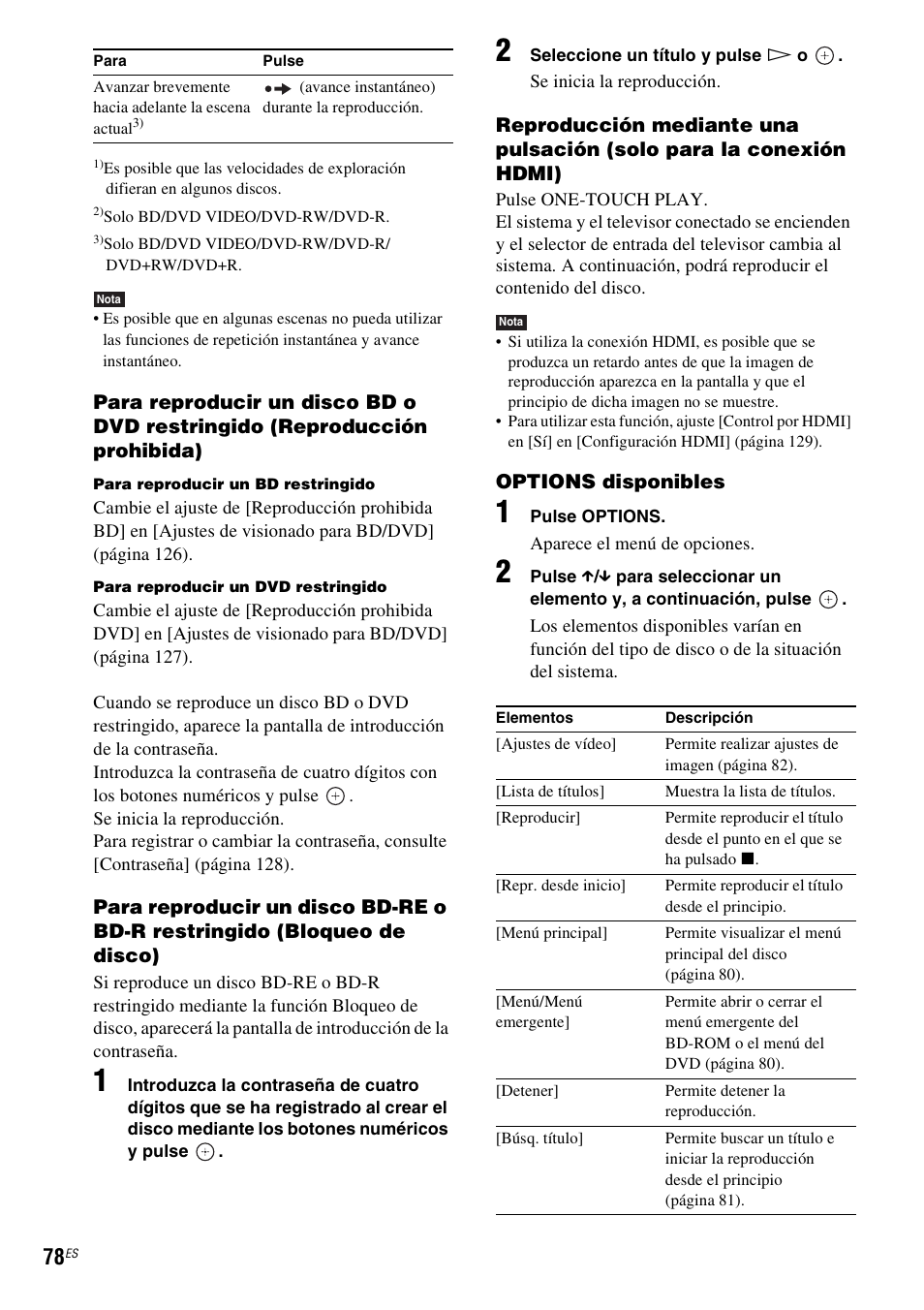 Sony BDV-IS1000 Manual del usuario | Página 78 / 315