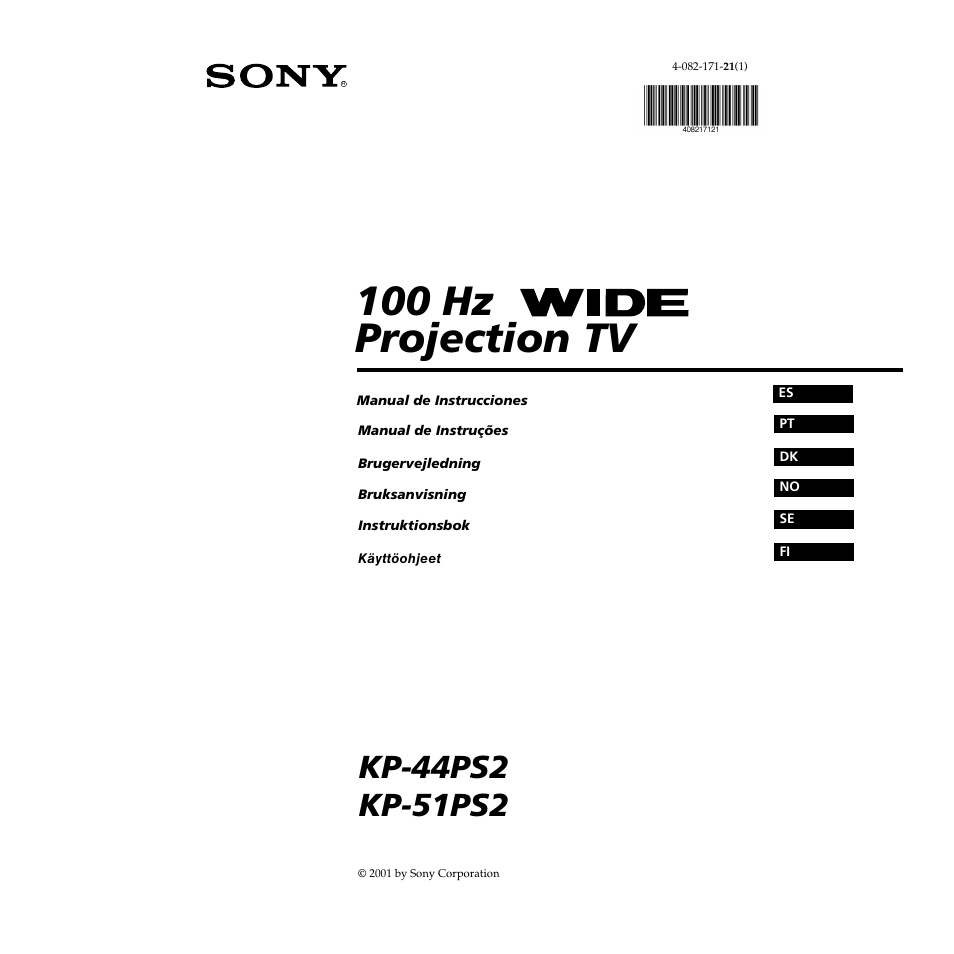 Sony KP-44PS2 Manual del usuario | Páginas: 194