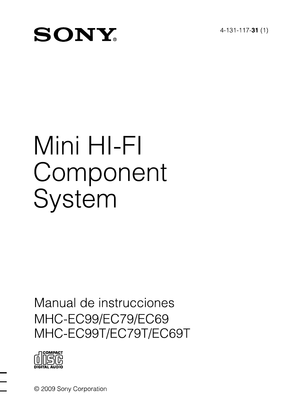 Sony MHC-EC69 Manual del usuario | Páginas: 44