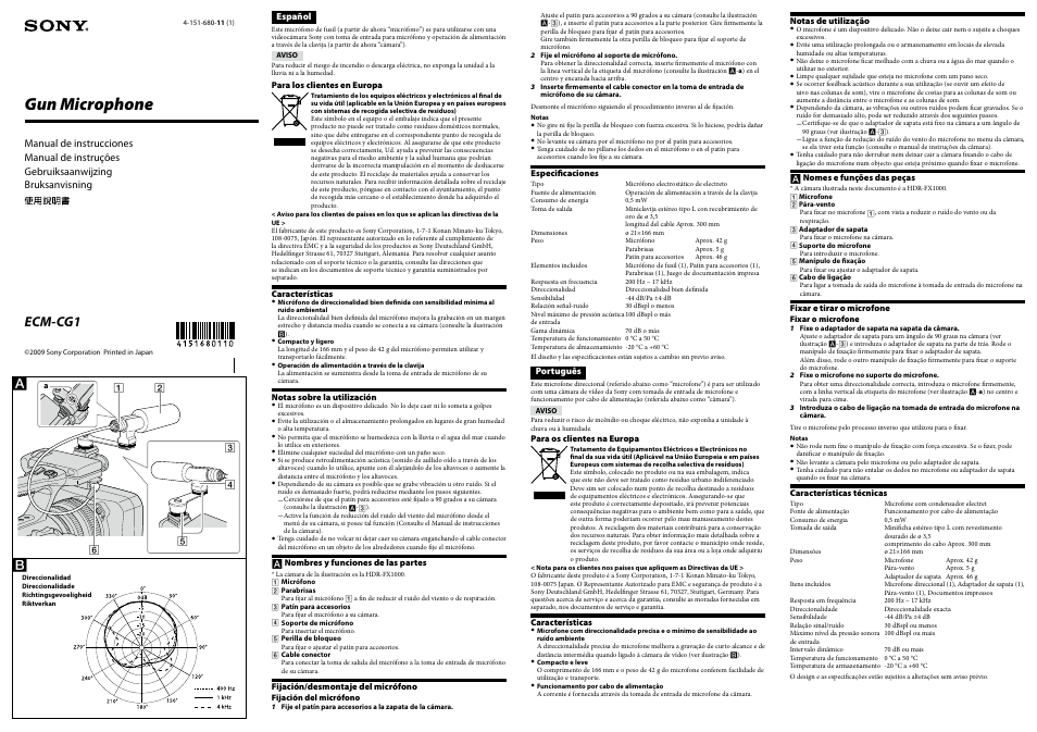 Sony ECM CG1 Manual del usuario | Páginas: 2