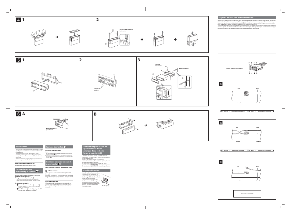 12 3 a b | Sony CDX-GT565UV Manual del usuario | Página 2 / 2