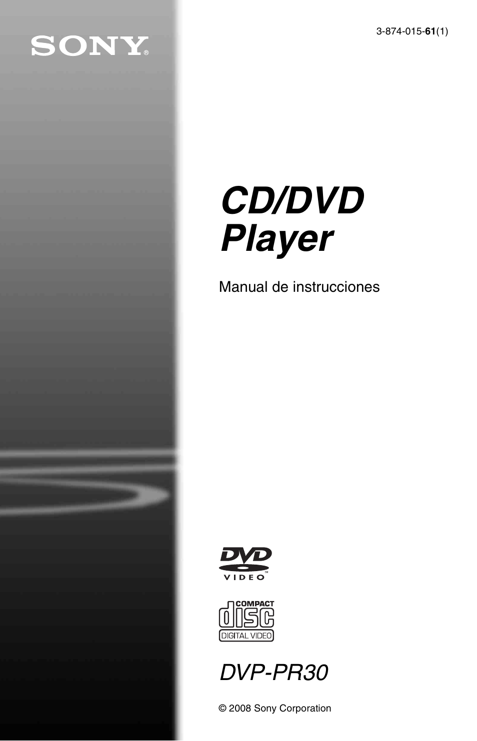 Sony DVP-PR30 Manual del usuario | Páginas: 44