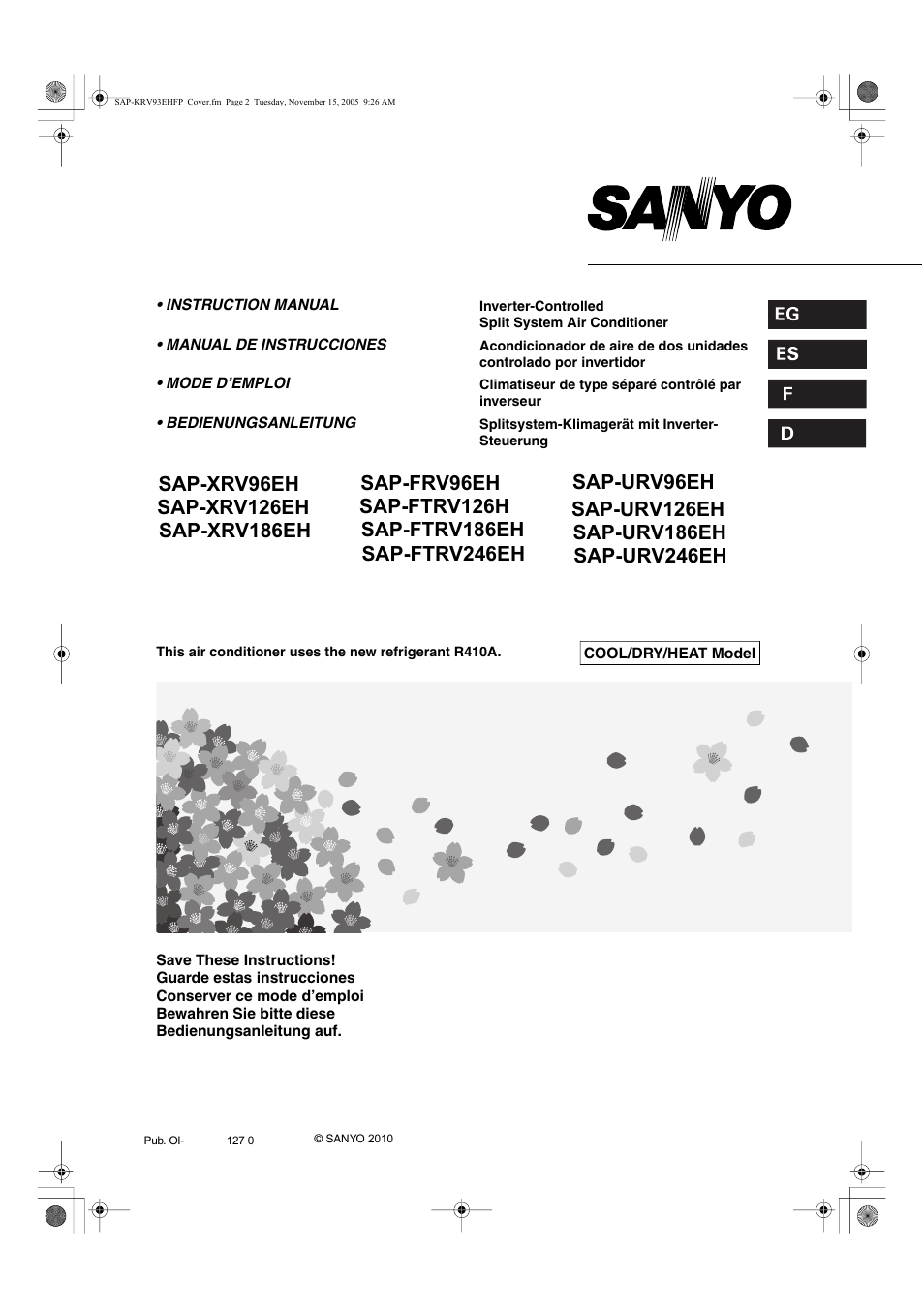 Panasonic SAPXRV126EH Manual del usuario | Páginas: 32