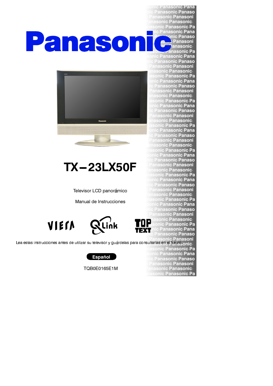 Panasonic TX23LX50F Manual del usuario | Páginas: 44
