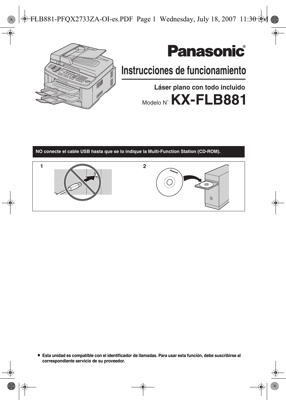 Panasonic KXFLB881 Manual del usuario | Páginas: 104