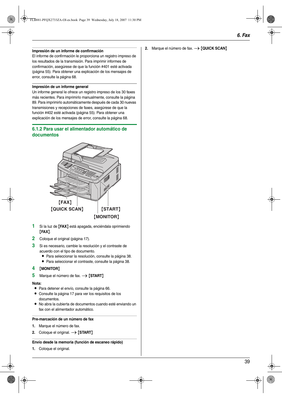 Panasonic KXFLB881 Manual del usuario | Página 39 / 104