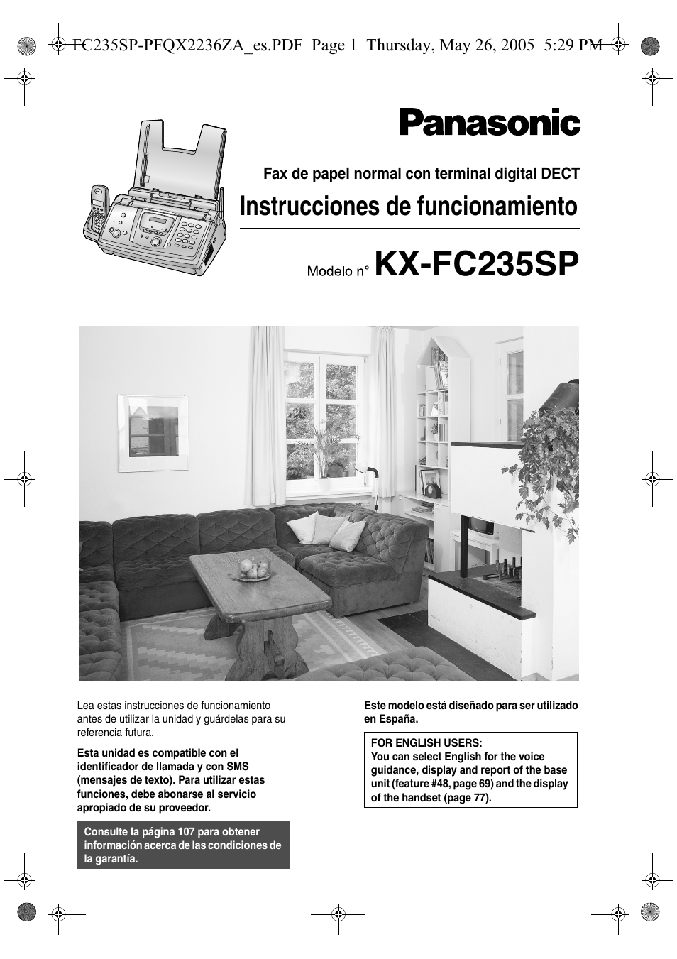 Panasonic KXFC235SP Manual del usuario | Páginas: 114