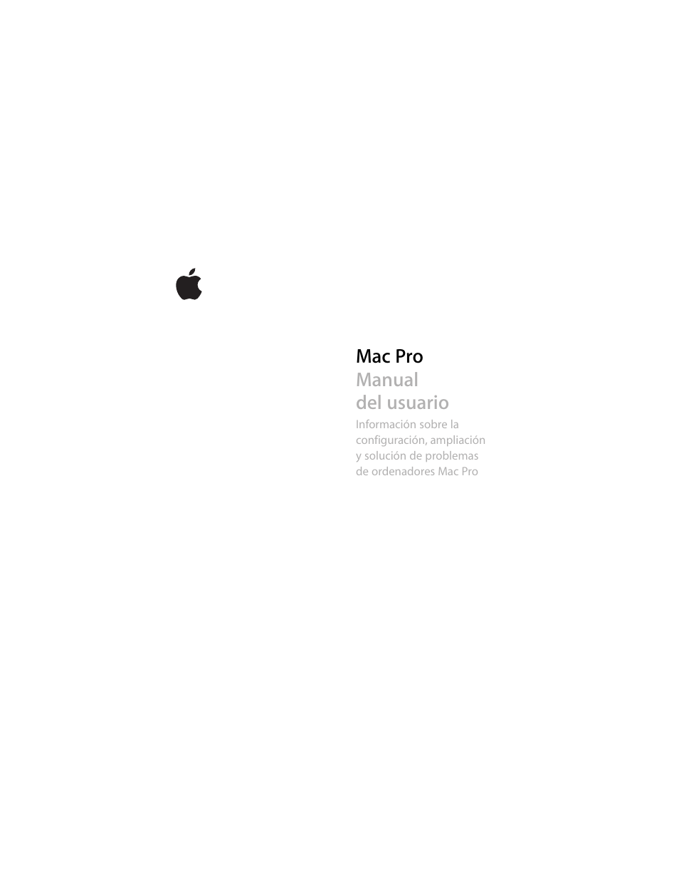 Apple Mac Pro Manual del usuario | Páginas: 98