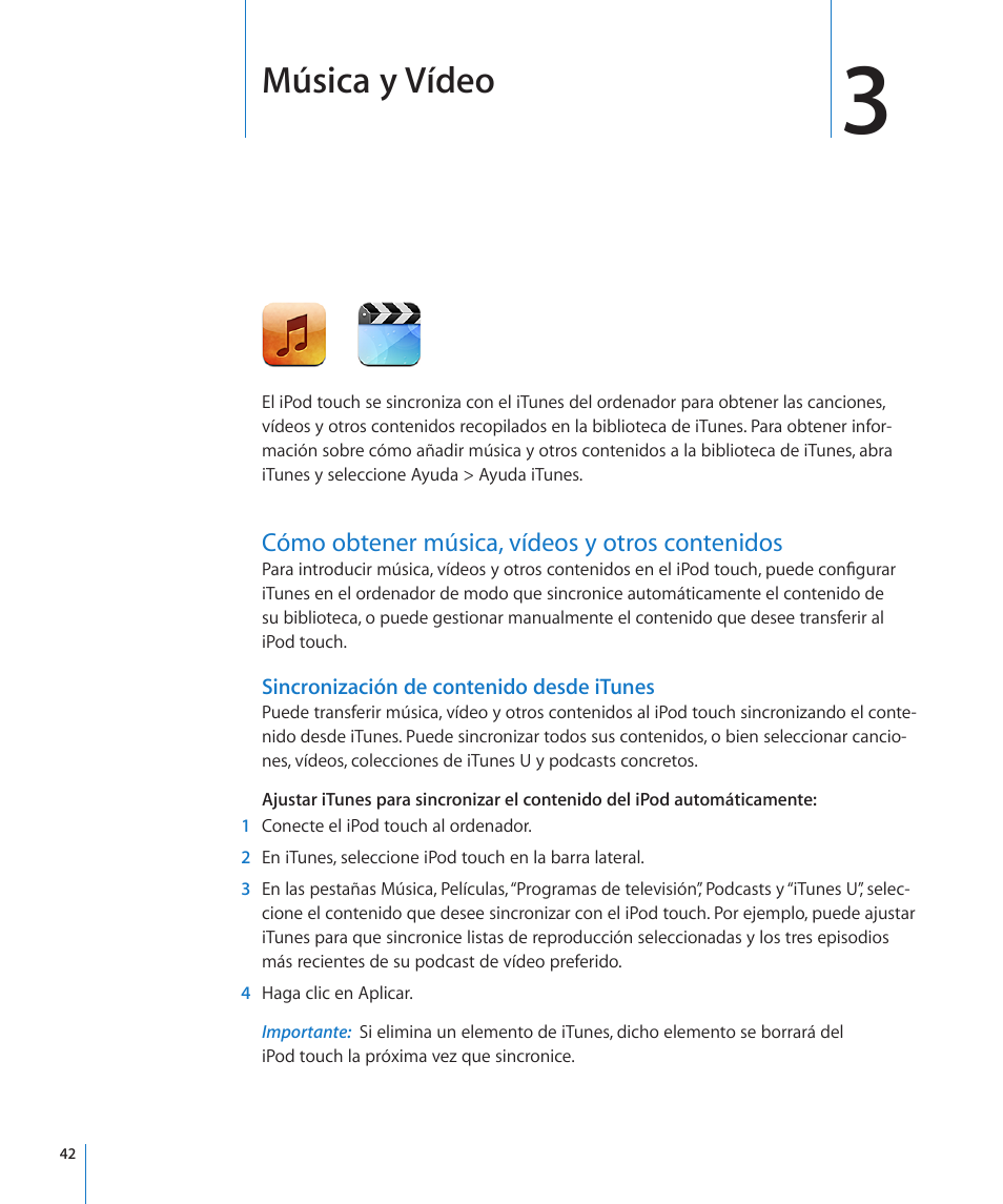 Apple iPod touch iOS 3.1 Manual del usuario | Página 42 / 178