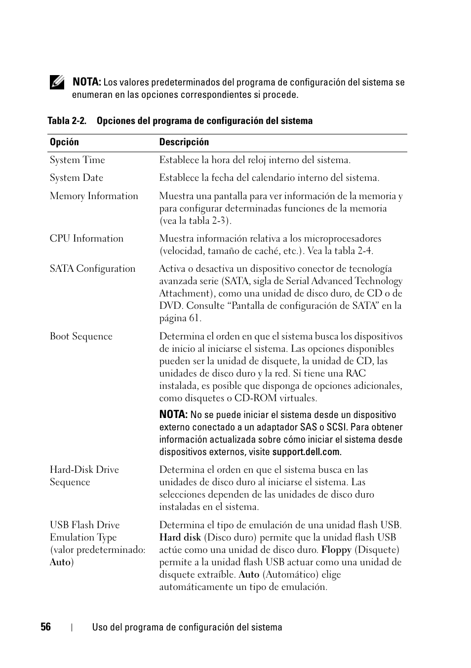 Dell PowerEdge T605 Manual del usuario | Página 56 / 262