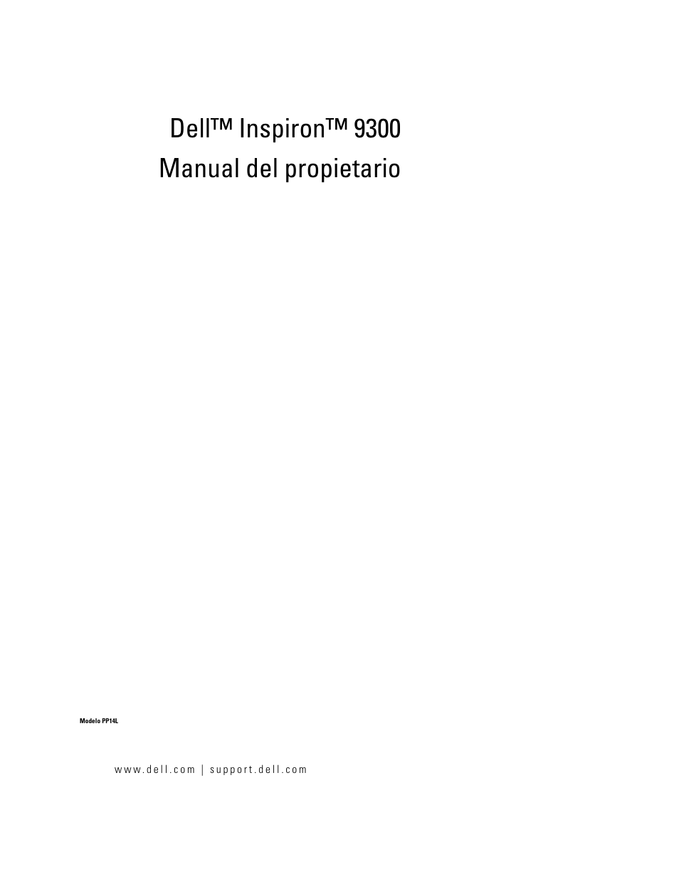 Dell Inspiron 9300 Manual del usuario | Páginas: 136