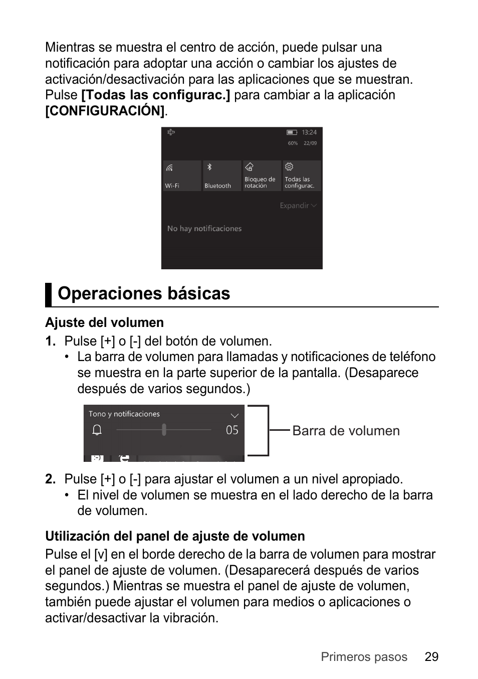 Operaciones básicas | Panasonic Toughpad FZ-F1 Manual del usuario | Página 29 / 48